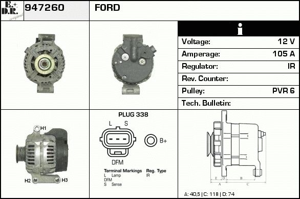 EDR Generaator 947800