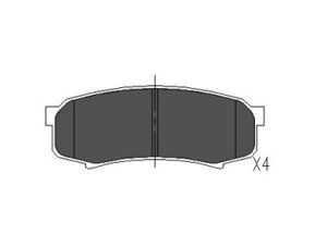 EEC Piduriklotsi komplekt,ketaspidur BRP0822