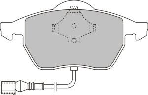 EEC Piduriklotsi komplekt,ketaspidur BRP1110