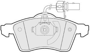 EEC Piduriklotsi komplekt,ketaspidur BRP1182