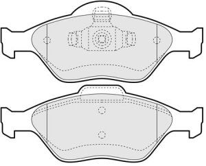 EEC Комплект тормозных колодок, дисковый тормоз BRP1543