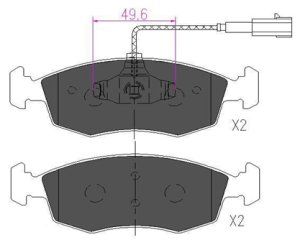 EEC Комплект тормозных колодок, дисковый тормоз BRP1845