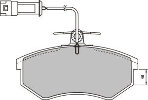 EEC Piduriklotsi komplekt,ketaspidur BRP3017