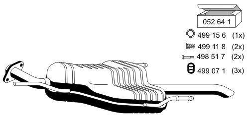 ERNST Глушитель выхлопных газов конечный 042147
