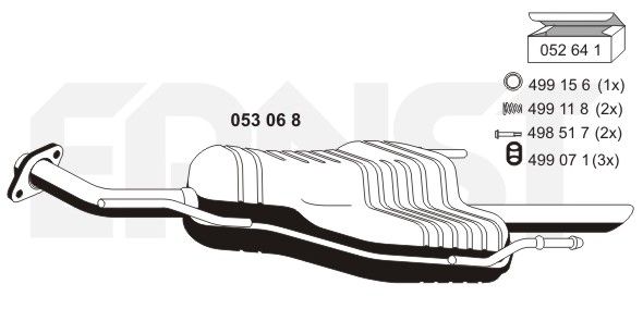 ERNST Глушитель выхлопных газов конечный 053068