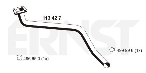 ERNST Труба выхлопного газа 113427