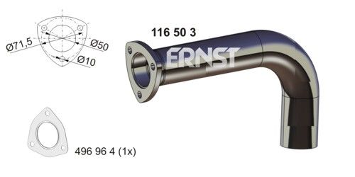 ERNST Труба выхлопного газа 116503