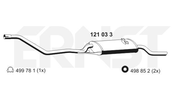 ERNST Глушитель выхлопных газов конечный 121033