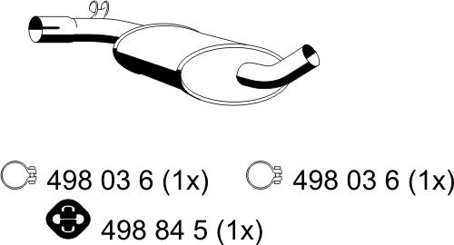 ERNST Средний глушитель выхлопных газов 122108