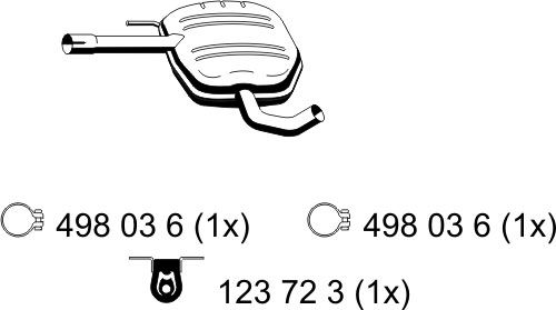 ERNST Средний глушитель выхлопных газов 133036