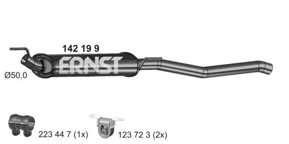 ERNST Глушитель выхлопных газов конечный 142199