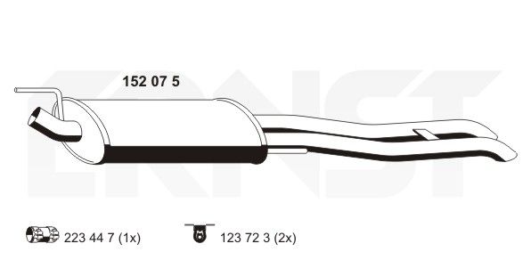 ERNST Глушитель выхлопных газов конечный 152075