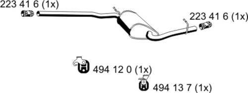 ERNST Средний глушитель выхлопных газов 244176