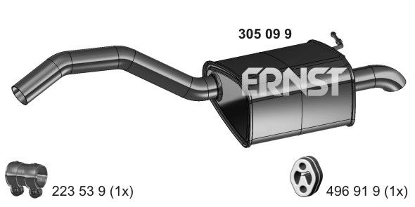 ERNST Глушитель выхлопных газов конечный 305099