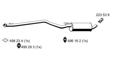 ERNST Средний глушитель выхлопных газов 331272