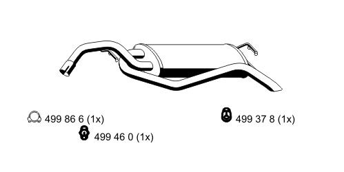 ERNST Глушитель выхлопных газов конечный 332200