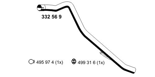 ERNST Труба выхлопного газа 332569