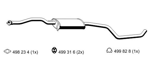 ERNST Средний глушитель выхлопных газов 342186