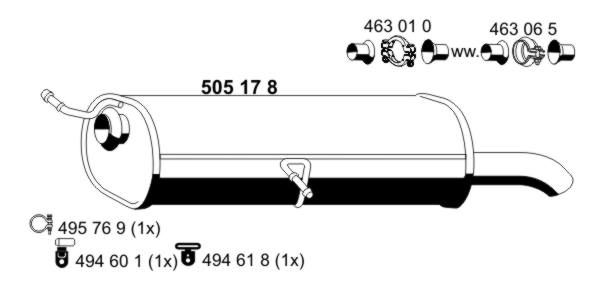 ERNST Глушитель выхлопных газов конечный 505178