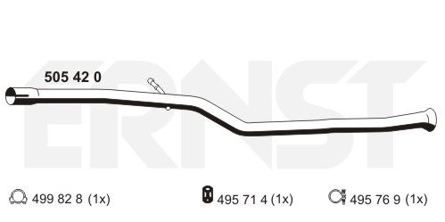 ERNST Ремонтная трубка, катализатор 505420
