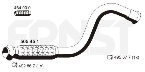 ERNST Труба выхлопного газа 505451