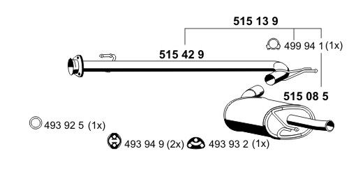 ERNST Глушитель выхлопных газов конечный 515139