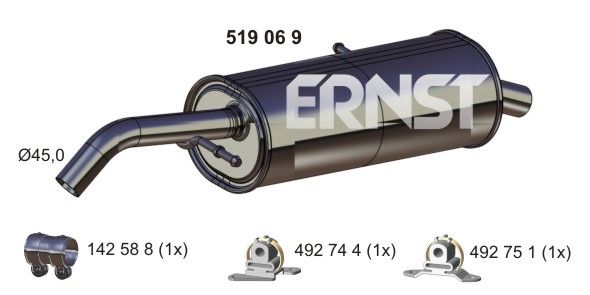 ERNST Глушитель выхлопных газов конечный 519069
