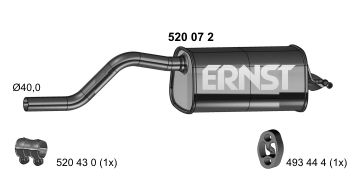 ERNST Глушитель выхлопных газов конечный 520072