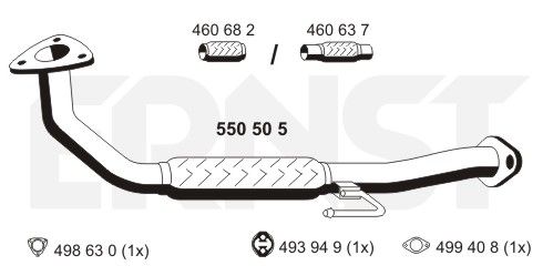 ERNST Труба выхлопного газа 550505