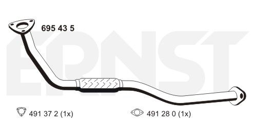 ERNST Труба выхлопного газа 695435