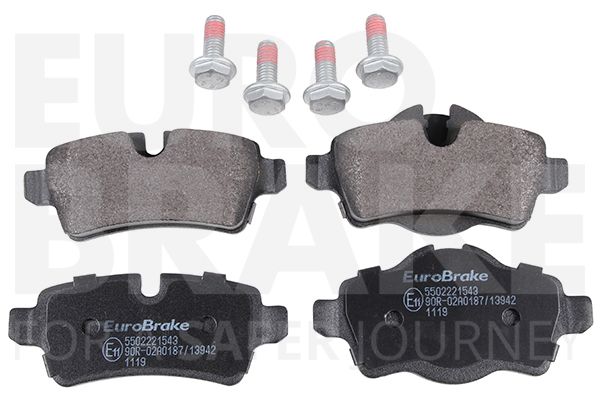 EUROBRAKE Комплект тормозных колодок, дисковый тормоз 5502221543