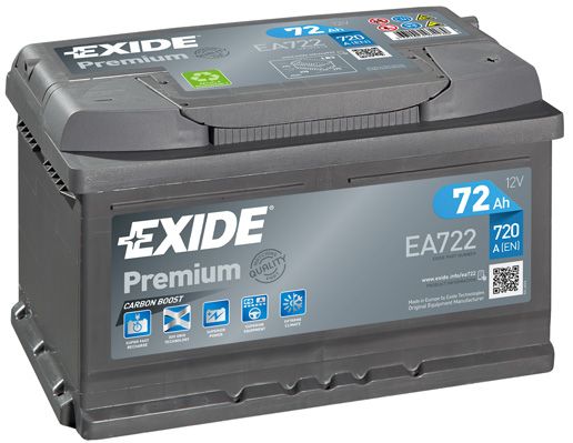 EXIDE Стартерная аккумуляторная батарея EA722