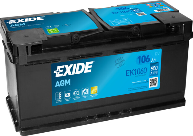 EXIDE Стартерная аккумуляторная батарея EK1060