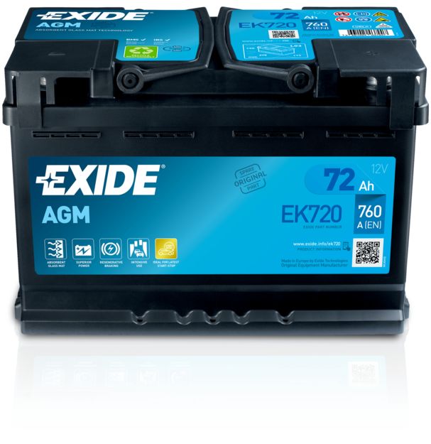 EXIDE Стартерная аккумуляторная батарея EK720