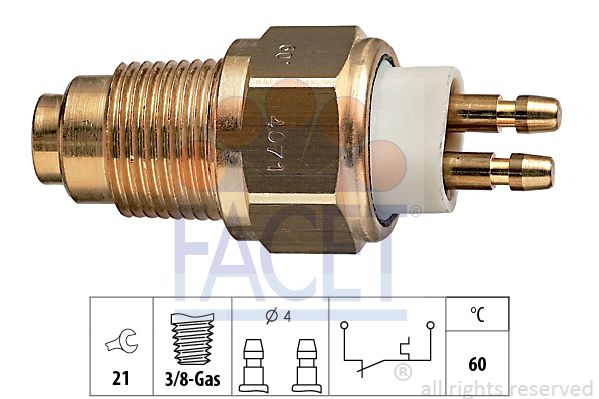 FACET термовыключатель, сигнальная лампа охлаждающей жид 7.4071