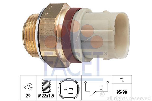 FACET Temperatuurilülitus,radiaatorivent. 7.5197