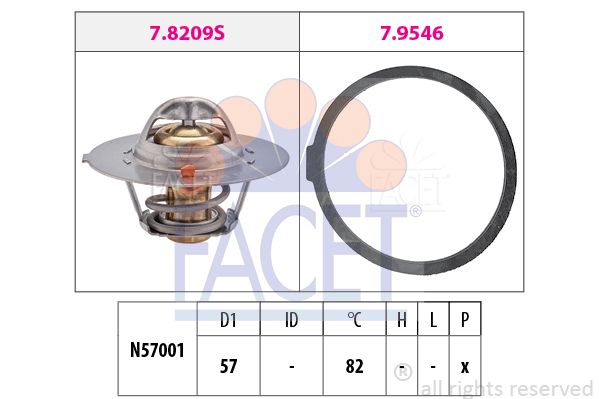 FACET Termostaat,Jahutusvedelik 7.8209