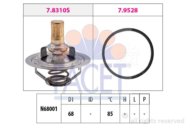 FACET Termostaat,Jahutusvedelik 7.8310