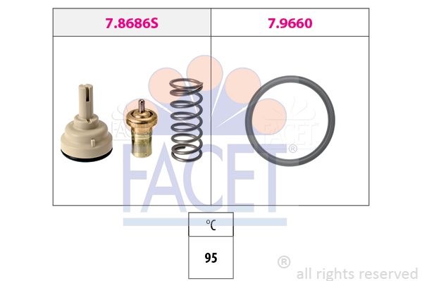 FACET Termostaat,Jahutusvedelik 7.8686