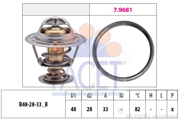 FACET Termostaat,Jahutusvedelik 7.8724