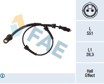 FAE Датчик, частота вращения колеса 78297