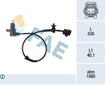 FAE Датчик, частота вращения колеса 78480