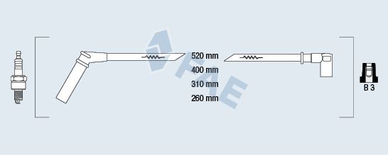 FAE Комплект проводов зажигания 85998