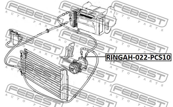 FEBEST RINGAH-022-PCS10 Rõngastihend, kliimaseadme juhe