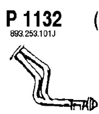 FENNO Труба выхлопного газа P1132