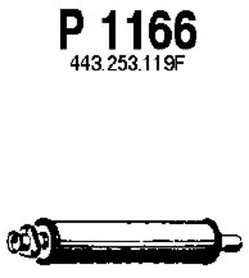 FENNO Средний глушитель выхлопных газов P1166