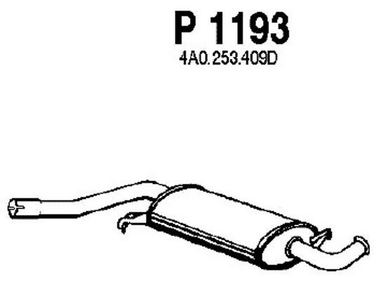 FENNO Средний глушитель выхлопных газов P1193