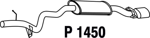 FENNO Глушитель выхлопных газов конечный P1450