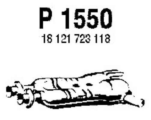 FENNO Средний глушитель выхлопных газов P1550