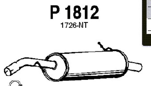 FENNO Глушитель выхлопных газов конечный P1812